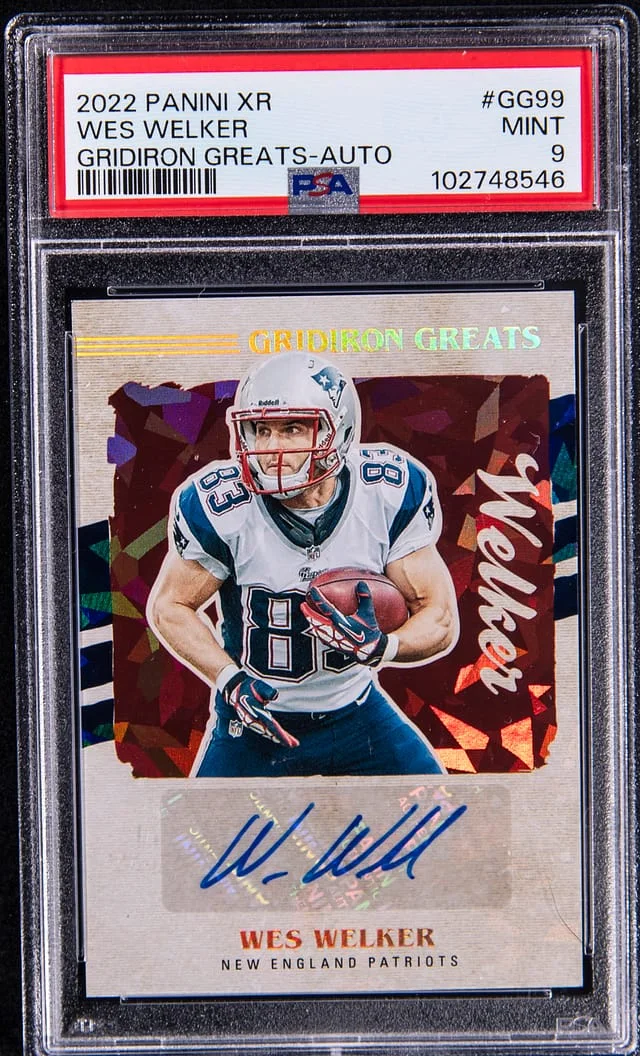 2022 Panini Wes Welker XR Gridiron Greats Autograph #GG99 card image