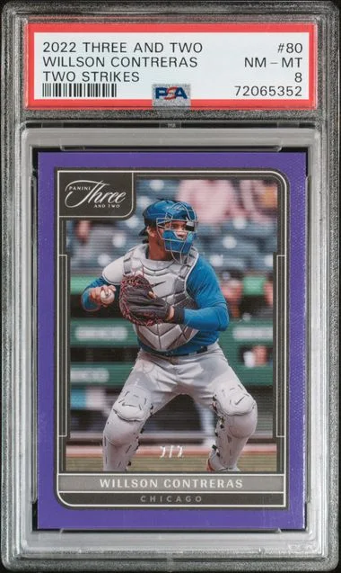 2022 Panini Willson Contreras Three And Two Two Strikes #80 card image