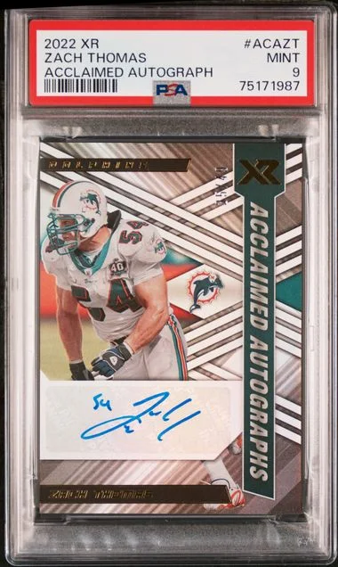 2022 Panini Xr Acclaimed Autographs Acazt Zach Thomas #no-number card image