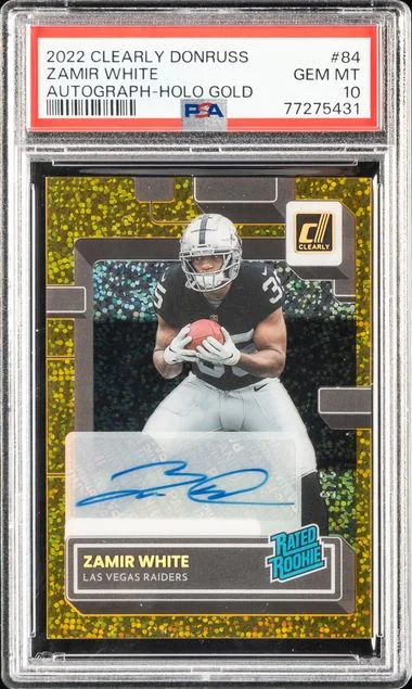 2022 Panini Zamir Clearly Donruss Autograph-Holo Gold Rated #84 card image