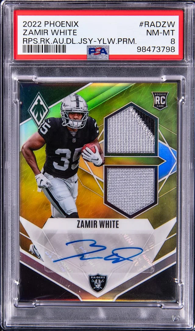 2022 Panini Zamir Phoenix Autograph Dual Jersey Yellow Prizm #RAD-ZW card image