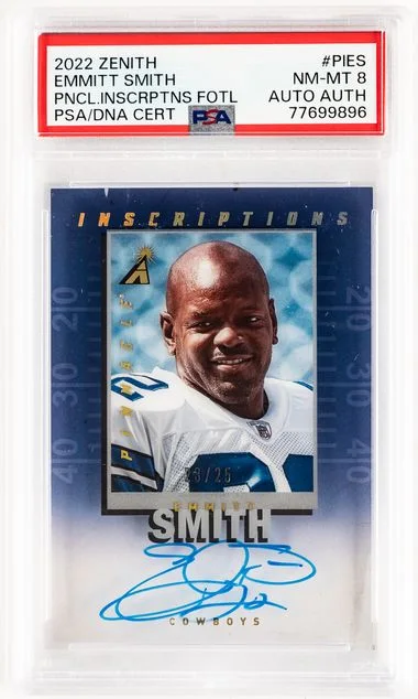 2022 Panini Zenith Pinnacle Inscriptions Pies Emmitt Smith #no-number card image