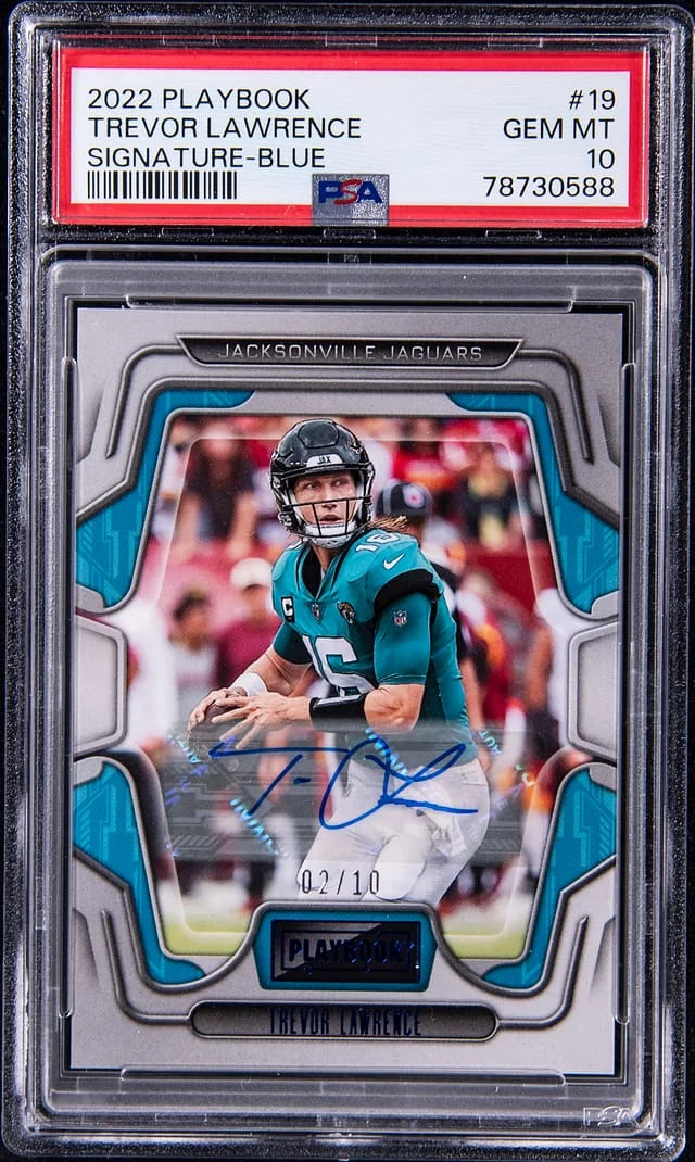 2022 Playbook Signature Blue Trevor Lawrence #19 card image