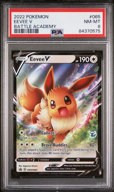 2022 Pokemon Battle Academy Eevee V #065 card image