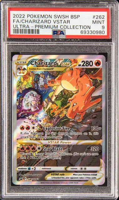 2022 Pokemon Black Star Promo Sword & Shield Ultra Premium Collection Charizard Full Art Charizard VSTAR #262 card image