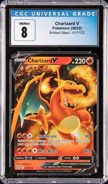 2022 Pokemon Brilliant Stars Charizard V #017 card image