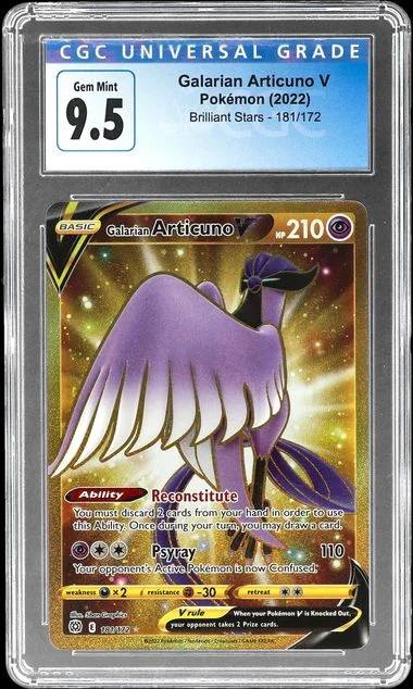 2022 Pokemon Brilliant Stars Galarian Articuno V #181 card image