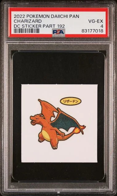 2022 Pokemon Daiichi Pan Deco Character Stickers Part Charizard #192 card image