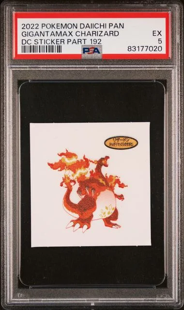 2022 Pokemon Daiichi Pan Deco Character Stickers Part Gigantamax Charizard #192 card image