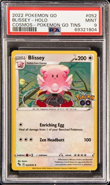 2022 Pokemon Go Cosmos-Pokemon Go Tins Blissey-Holo #052 card image