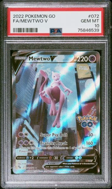 2022 Pokemon Go Full Art/Mewtwo V #072 card image