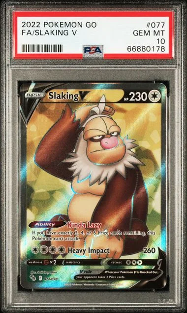 2022 Pokemon Go Full Art/Slaking V #077 card image