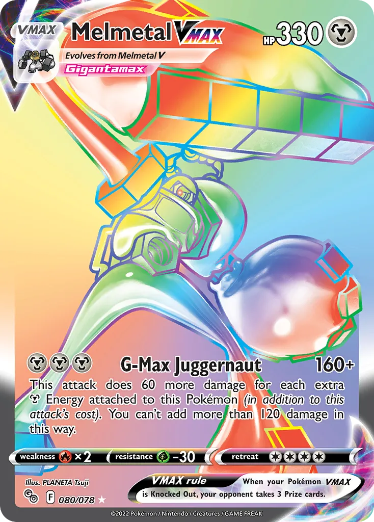 2022 Pokémon GO Melmetal VMAX Rare Holo VMAX #48/78 Rare Holo VMAX card image