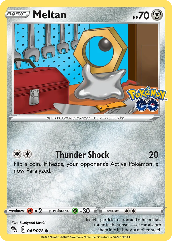 2022 Pokémon GO Meltan Common #45/78 Common card image
