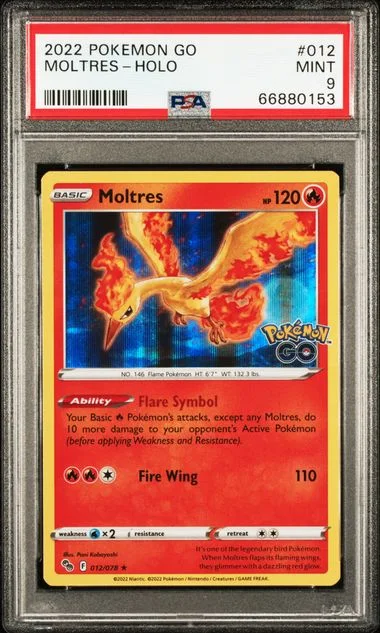 2022 Pokemon Go Moltres-Holo #012 card image