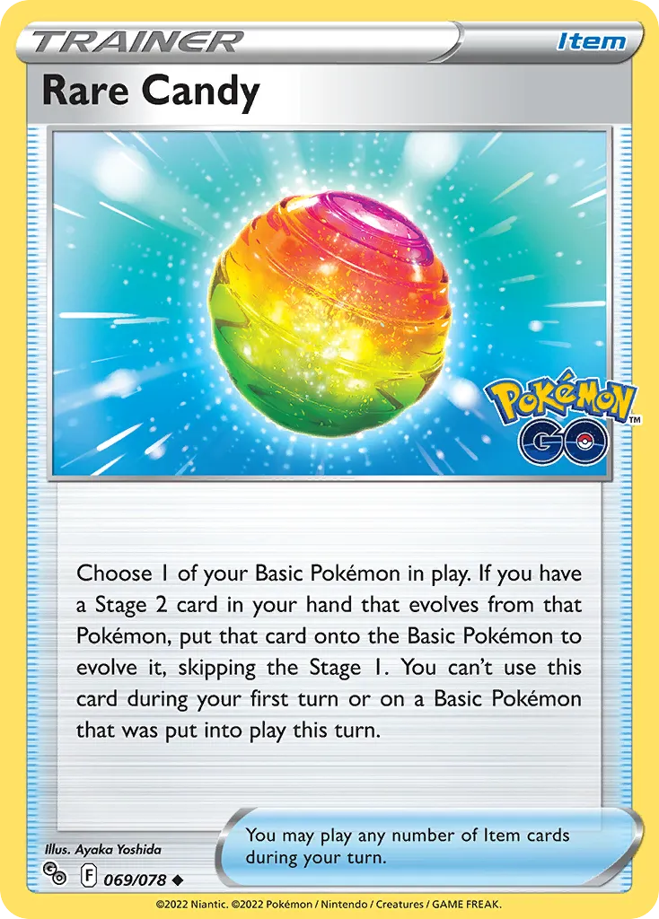 2022 Pokémon GO Rare Candy Uncommon #69/78 Uncommon card image