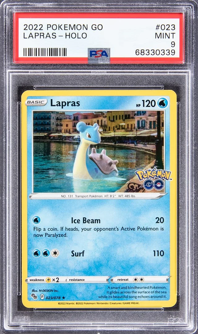 2022 Pokemon GO Rare Holofoil Lapras #023 card image
