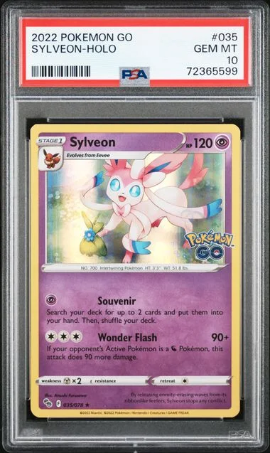 2022 Pokemon GO Rare Holofoil Sylveon #35 card image