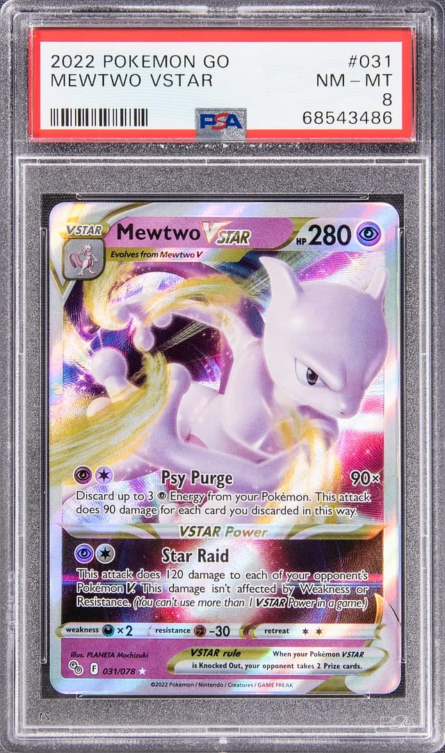 2022 Pokemon GO Rare Mewtwo VSTAR #031 card image