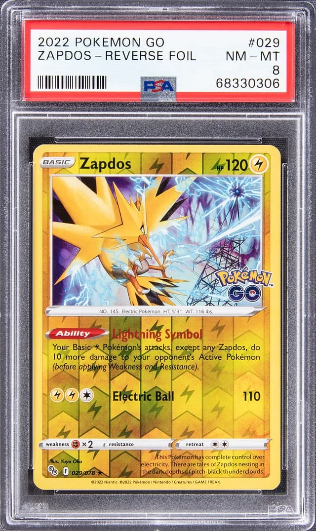 2022 Pokemon GO Rare Reverse Foil Zapdos #029 card image