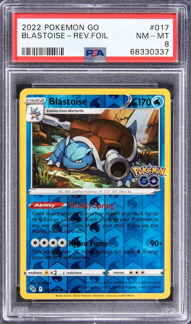 2022 Pokemon GO Rare Reverse Holofoil Blastoise #017 card image