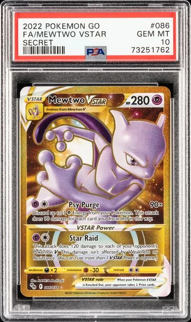 2022 Pokemon Go Secret Full Art/Mewtwo Vstar #086 card image