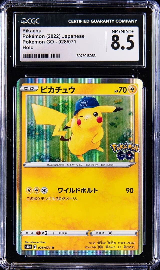 2022 Pokemon Japanese Pokemon GO Holo Pikachu #028 card image