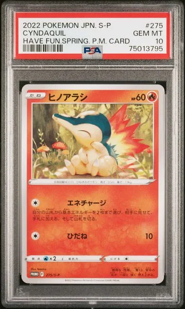 2022 Pokemon Japanese S Promo Have Fun. Spring. Pokemon Card Cyndaquil #275 card image