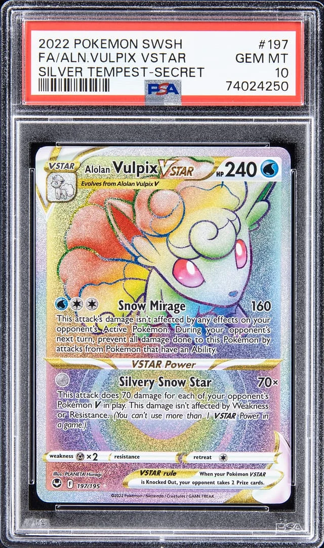 2022 Pokemon JPN. Swsh Silver Tempest - Secret Vulpix VStar #197 card image