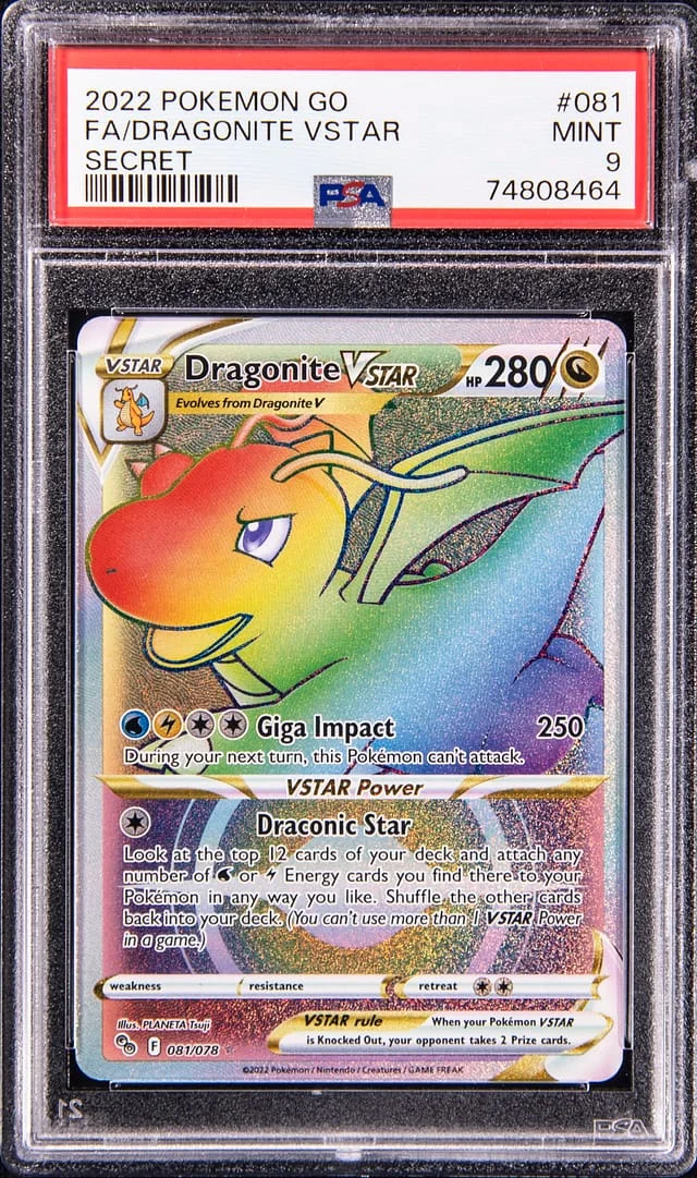2022 Pokemon Pokemon Go Full Art Secret Dragonite VSTAR #081 card image