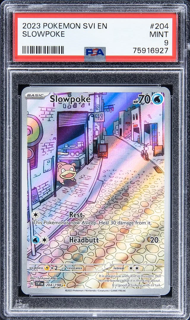 2022 Pokemon Scarlet & Violet Illustration Rare Full Art Slowpoke #204 card image