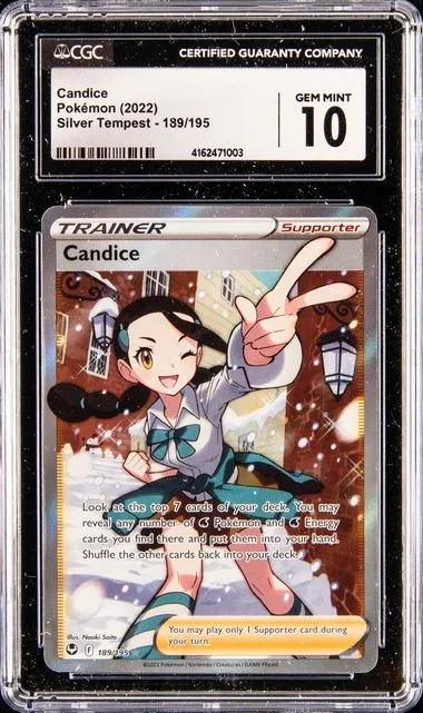 2022 Pokemon Silver Tempest Full Art Ultra Rare Holofoil Candice #189 card image
