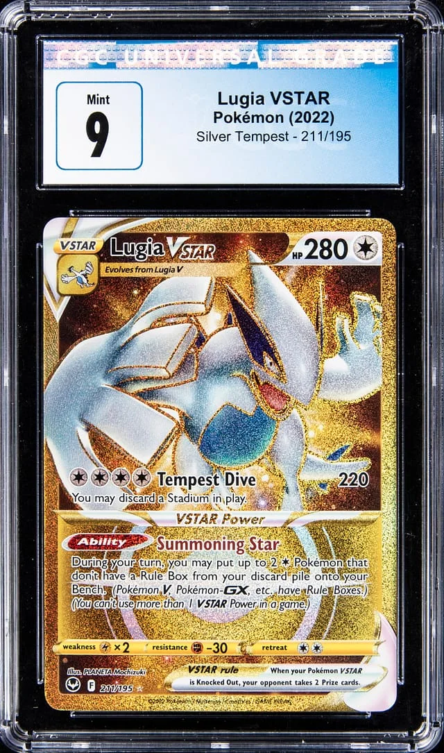 2022 Pokemon Silver Tempest Rare Holofoil Lugia VSTAR #211 card image