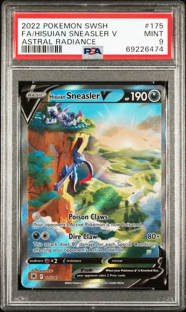 2022 Pokemon Sword and Shield Astral Radiance Full Art Hisuian Sneasler V #175 card image