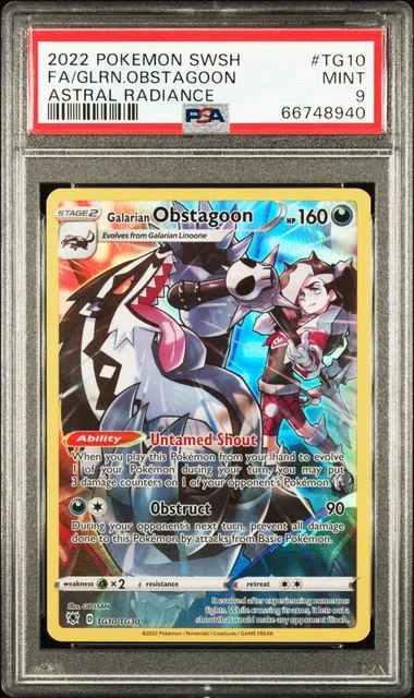 2022 Pokemon Sword and Shield Astral Radiance Full Art/Galarian Obstagoon #TG10 card image