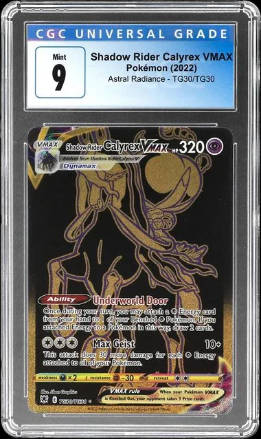 2022 Pokemon Sword And Shield Astral Radiance Full Art/Shadow Rider Calyrex Vmax #Tg30 card image