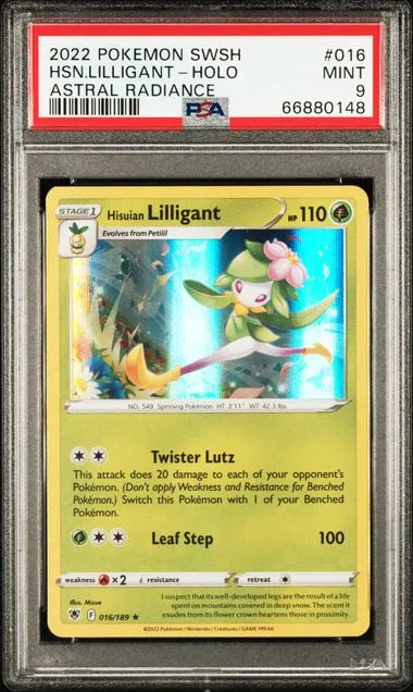 2022 Pokemon Sword and Shield Astral Radiance Hisuian Lilligant-Holo #016 card image