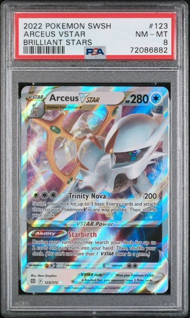 2022 Pokemon Sword And Shield Brilliant Stars Arceus VSTAR #123 card image