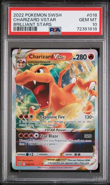 2022 Pokemon Sword And Shield Brilliant Stars Charizard VSTAR #018 card image
