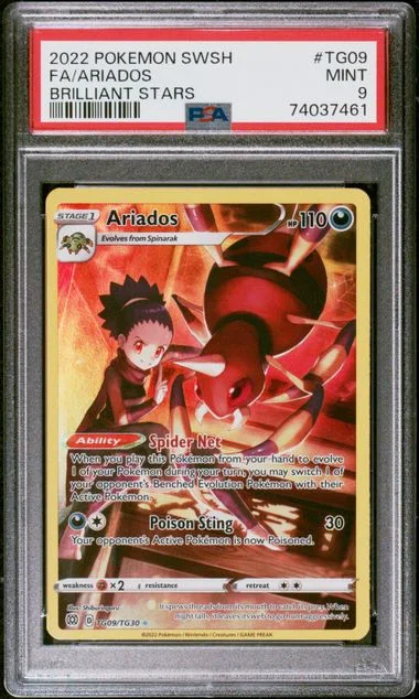 2022 Pokemon Sword And Shield Brilliant Stars Full Art Ariados #TG-09 card image