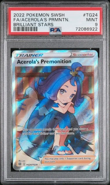 2022 Pokemon Sword And Shield Brilliant Stars Full Art/Acerola'S Premonition #Tg24 card image