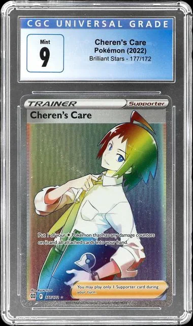 2022 Pokemon Sword And Shield Brilliant Stars Secret Full Art/Cheren's Care #177 card image