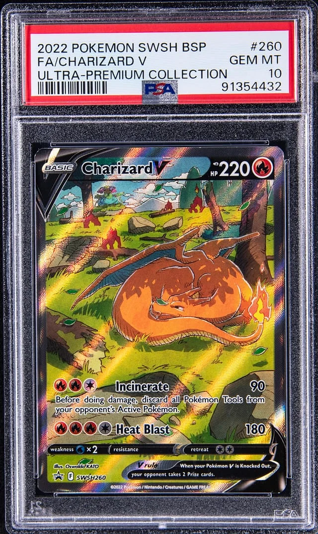 2022 Pokemon Sword and Shield BSP Ultra Premium Collection Full Art Charizard V #260 card image