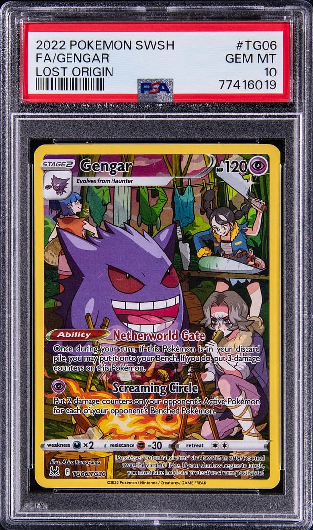 2022 Pokemon Sword and Shield Lost Orgin Full Art Gengar #TG06 card image