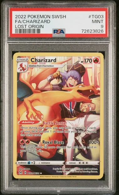 2022 Pokemon Sword and Shield Lost Origin Full Art Charizard #TG03 card image