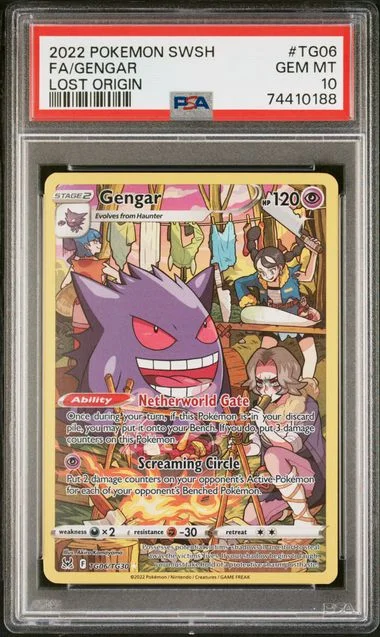 2022 Pokemon Sword and Shield Lost Origin Full Art Gengar #TG06 card image