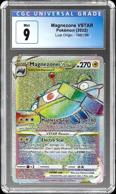 2022 Pokemon Sword And Shield Lost Origin Secret Full Art/Magnezone Vstar #198 card image