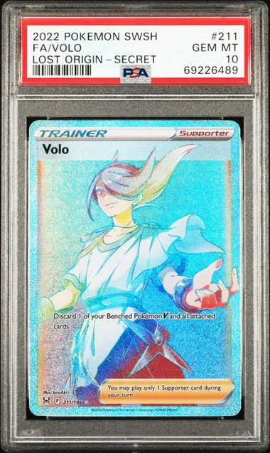 2022 Pokemon Sword and Shield Lost Origin Secret Rare Full Art Volo #211 card image
