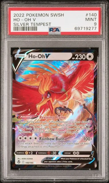 2022 Pokemon Sword And Shield Silver Tempest Ho-Oh V #140 card image