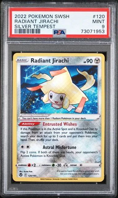 2022 Pokemon Sword And Shield Silver Tempest Radiant Jirachi #120 card image